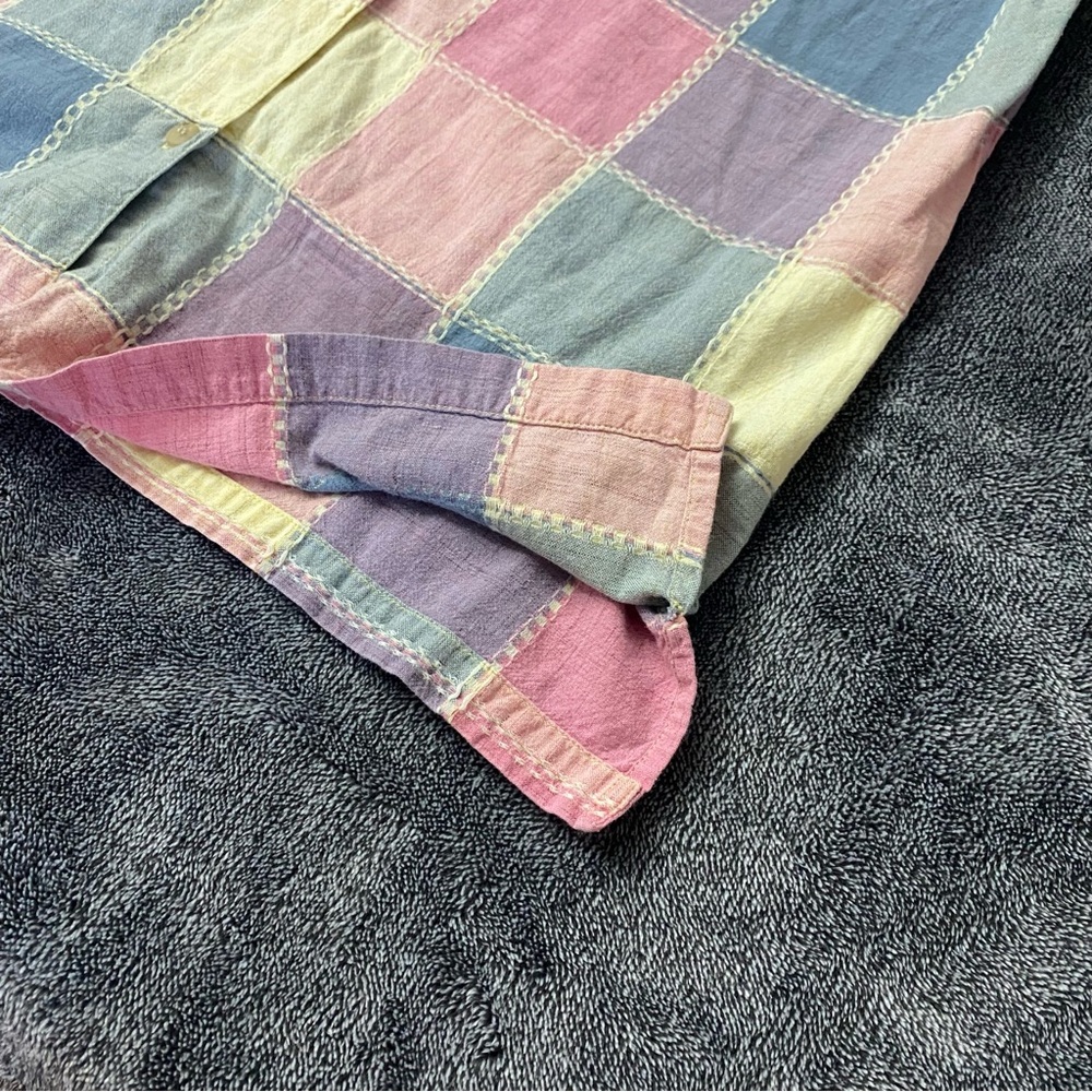 Willow Ridge Pink and Purple Patchwork Plaid Shirt Spring - Easter - Pastel - Picture 5 of 10